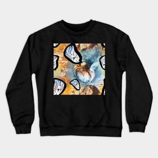 Time Flies surreal melting clocks Crewneck Sweatshirt